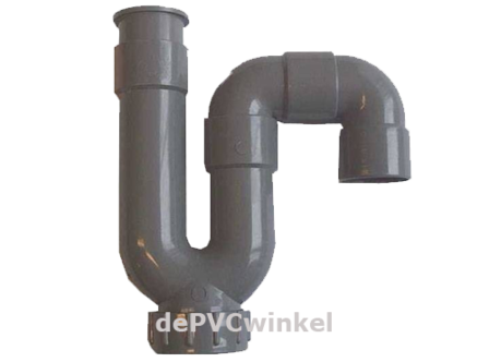  PVC Uni sifon 40mm grijs