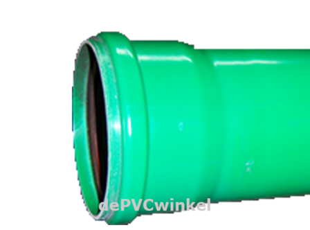 PVC afvoerbuis groen manchet 125x3.7mm sn8 l=5m