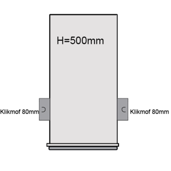PVC Drainageput Ø315 H=500mm ( 2x aansluiting Klikmof 80mm )