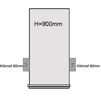 PVC Drainageput &Oslash;315 H=900mm ( 2x aansluiting Klikmof 80mm )