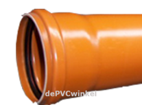 PVC buis manchet 160x4.7mm Roodbruin sn8 l=5m PVC buis manchet 160x4.7mm Roodbruin sn8 l=5m