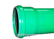 PVC afvoerbuis groen manchet 200x5.9mm sn8 l=5m PVC afvoerbuis groen manchet 200x5.9mm sn8 l=5m