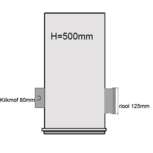 PVC Drainageput Ø315 H=500mm ( 1x aansluiting Klikmof 80mm/1x aansluiting 125mm ) PVC Drainageput Ø315 H=500mm ( 1x aansluiting Klikmof 80mm/1x aansluiting 125mm )