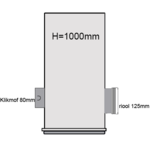 PVC Drainageput Ø315 H=1000mm ( 1x aansluiting Klikmof 80mm/1x aansluiting 125mm ) PVC Drainageput Ø315 H=1000mm ( 1x aansluiting Klikmof 80mm/1x aansluiting 125mm )